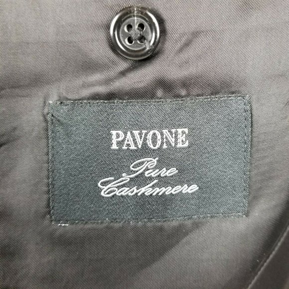 Pavone Mens Sport Coat 42R Pure Cashmere Black - Picture 10 of 12